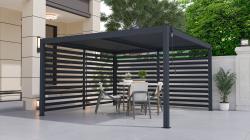 G21 Bioklimatická pergola Austin 4x4 m, antracitová hliníková