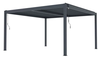 G21 Austin Premium antracitová hliníková 4x4 m bioklimatická pergola