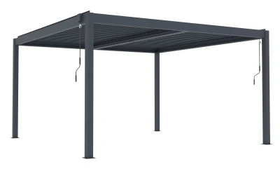 G21 Austin Premium antracitová hliníková 4x4 m bioklimatická pergola
