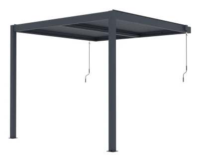G21 Trenton 3x3 m antracitová hliníková bioklimatická pergola