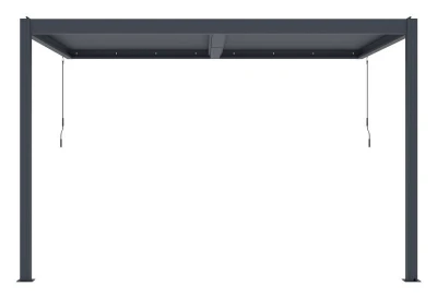 G21 Trenton 4x3 m antracitová hliníková bioklimatická pergola
