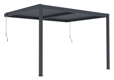 G21 Trenton 4x3 m antracitová hliníková bioklimatická pergola