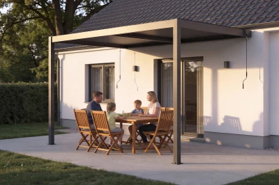 G21 Trenton 4x3 m antracitová hliníková bioklimatická pergola