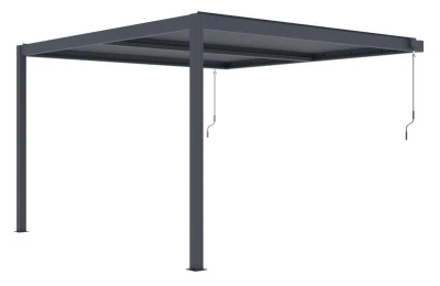 G21 Trenton 4x4 m antracitová hliníková bioklimatická pergola