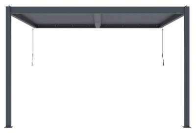 G21 Trenton 4x4 m antracitová hliníková bioklimatická pergola
