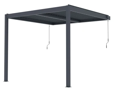G21 Trenton Premium antracitová hliníková 3x3 m bioklimatická pergola