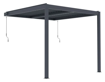 G21 Trenton Premium antracitová hliníková 3x3 m bioklimatická pergola