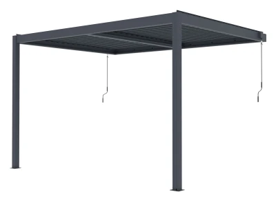 G21 Trenton Premium 4x3 m antracitová hliníková bioklimatická pergola