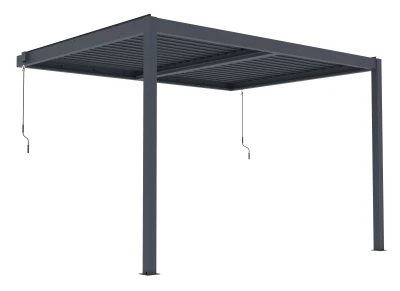 G21 Trenton Premium 4x3 m antracitová hliníková bioklimatická pergola