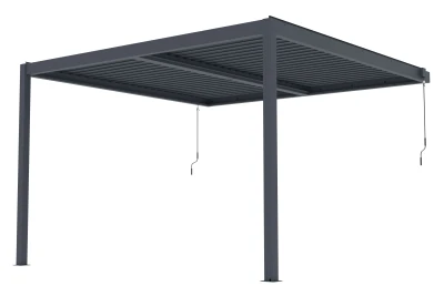 G21 Trenton Premium antracitová hliníková 4x4 m bioklimatická pergola