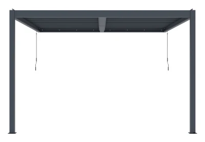 G21 Trenton Premium antracitová hliníková 4x4 m bioklimatická pergola