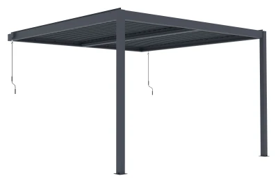 G21 Trenton Premium antracitová hliníková 4x4 m bioklimatická pergola