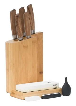 G21 Blok na nože Gourmet, bambusový pro 5 nožů