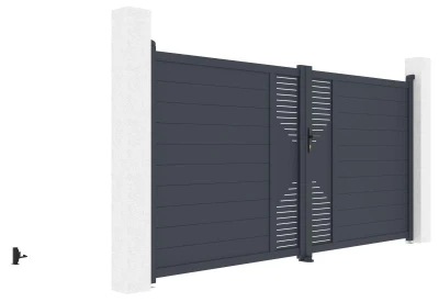 G21 Marion 350x173 cm antracitová dvoukřídlá vjezdová brána