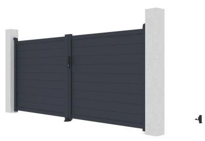 G21 Orlando 350x158 cm antracitová dvoukřídlá vjezdová brána