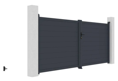 G21 Orlando 350x158 cm antracitová dvoukřídlá vjezdová brána