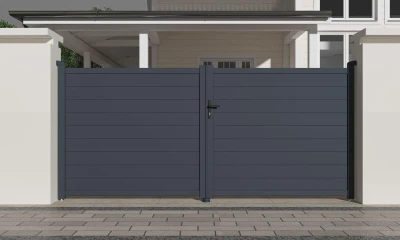 G21 Orlando 350x158 cm antracitová dvoukřídlá vjezdová brána