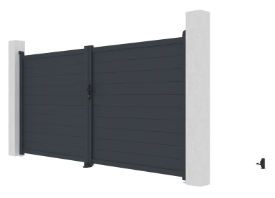G21 Orlando 350x173 cm dvoukřídlá antracitová vjezdová brána