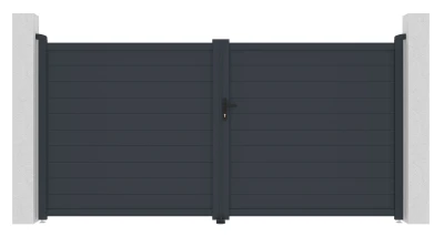 G21 Orlando 350x173 cm dvoukřídlá antracitová vjezdová brána