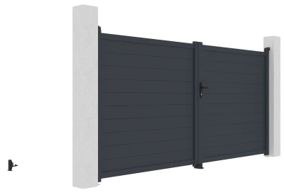 G21 Orlando 350x173 cm dvoukřídlá antracitová vjezdová brána