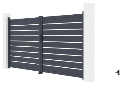 G21 Reno 350x176 cm antracitová dvoukřídlá vjezdová brána