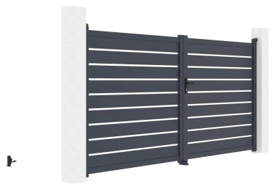 G21 Reno 350x176 cm antracitová dvoukřídlá vjezdová brána
