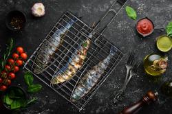 G21 Grilovací nářadí rošt na 3 ryby, nerez