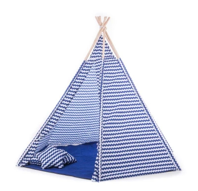 G21 Zig Zag modro-bílý dětský stan teepee