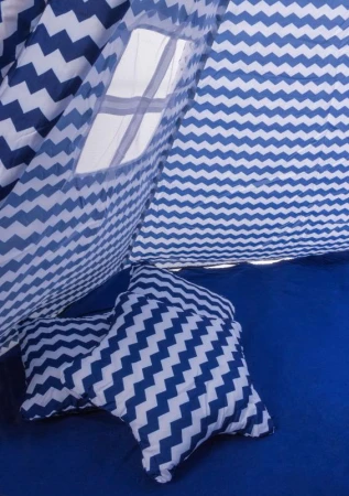 G21 Zig Zag modro-bílý dětský stan teepee