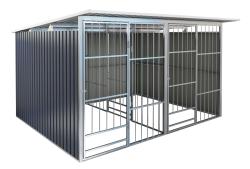 G21 Kotec pro psa KEN 886 - 322 x 275 cm, dvoumístný, šedý