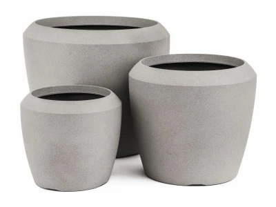 G21 Cement Round 44 x 44 x 39,5 cm světle šedý dekorativní květináč