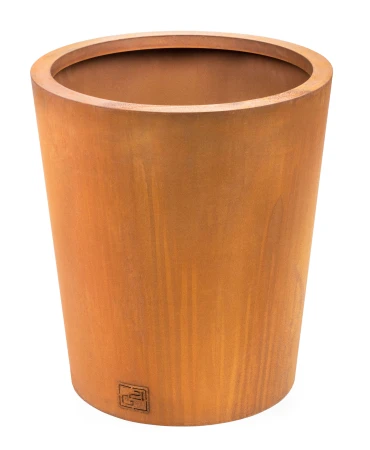 G21 Corten Round rezavě hnědý 45 x 50 x 45 cm venkovní květináč