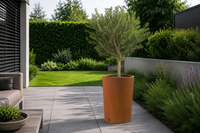 G21 Corten Round rezavě hnědý 45 x 50 x 45 cm venkovní květináč