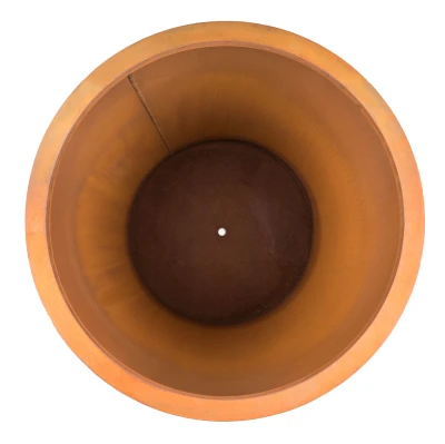 G21 Corten Round rezavě hnědý 55 x 75 x 55 cm venkovní květináč