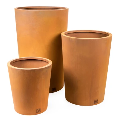 G21 Corten Round rezavě hnědý 55 x 75 x 55 cm venkovní květináč