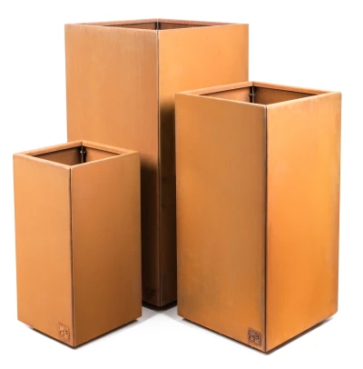 G21 Corten Square rezavě hnědý 30 x 60 x 30 cm květináč