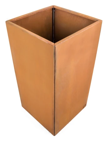 G21 Corten Square rezavě hnědý venkovní květináč 50 x 100 x 50 cm