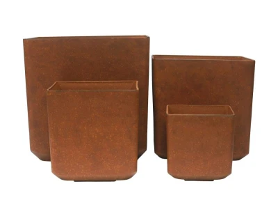 G21 Element Block hnědý 28 x 28 x 28 cm květináč