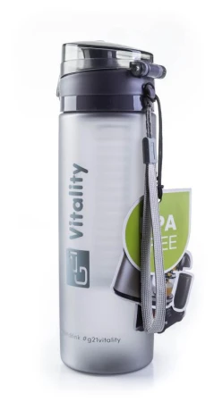 G21 Láhev na smoothie/juice, 600 ml, šedá-zmrzlá
