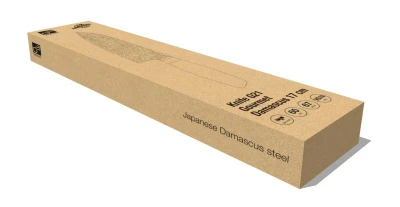 G21 Nůž Gourmet Damascus 17 cm, Santoku, rukojeť zebrawood
