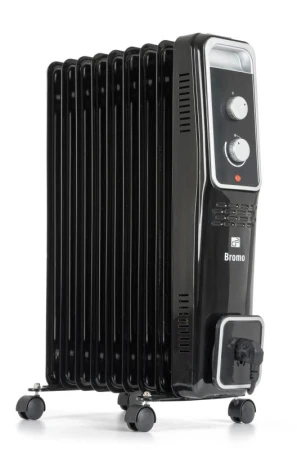 G21 Olejový radiátor Bromo čierny, 9 rebier, 2000 W