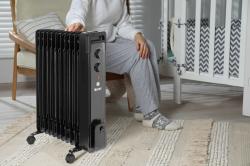 G21 Olejový radiátor Merapi černý, 11 žeber, 2500 W