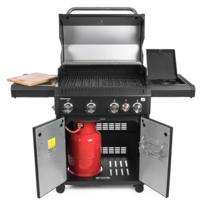 G21 Plynový gril Alabama Black BBQ Premium Line, 5 hořáků + zdarma redukční ventil