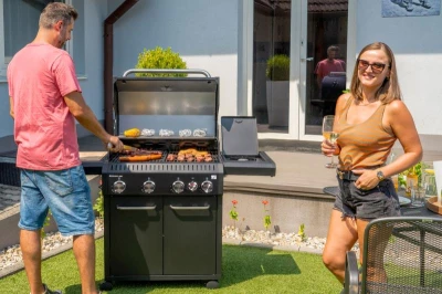 G21 Plynový gril Alabama Black BBQ Premium Line, 5 hořáků + zdarma redukční ventil