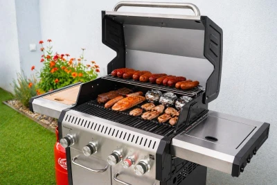 G21 Plynový gril Alabama Silver BBQ Premium Line, 5 hořáků + zdarma redukční ventil