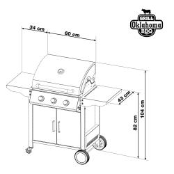 G21 Plynový gril Oklahoma BBQ Premium Line 3 hořáky + zdarma redukční ventil