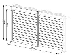 G21 Příslušenství otočná lamelová stěna 2,8x2,2 m pro pergolu Austin