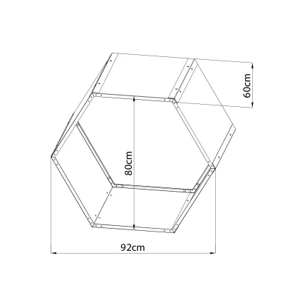 G21 Přístřešek na dřevo HEX 53 - 92 x 60 cm, antracitový