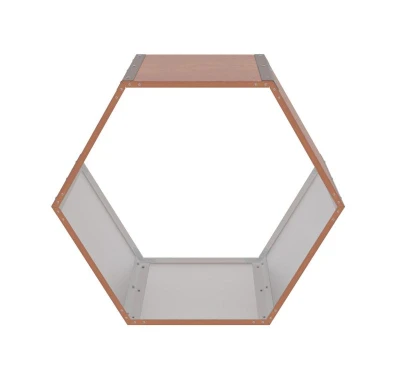 G21 Přístřešek na dřevo HEX 53 - 92 x 60 cm, hnědý