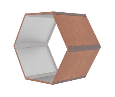 G21 Přístřešek na dřevo HEX 53 - 92 x 60 cm, hnědý